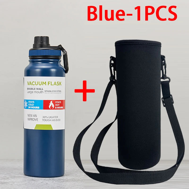 600/800/1000MLStainless Steel Thermos Bottle Car Thermal Cup Vacuum Flask Keeps Cold and Heat Thermal Mug Sports Insulated Cup