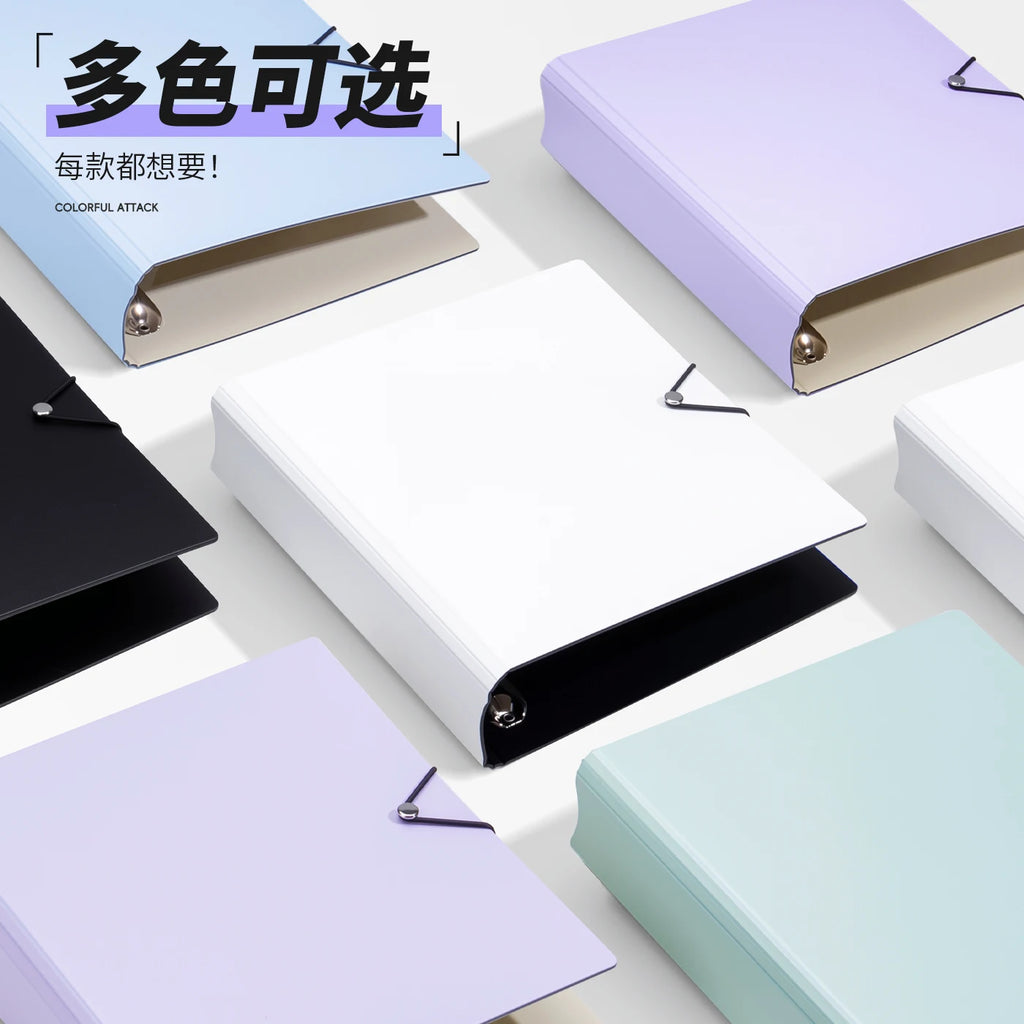 Heavy Duty A5 Card Binder W/ 55mm Large D-Rings 3-Ring Thick Photo Card Album W/ Elastic Band for K-pop Collection