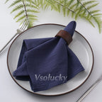 Cloth Napkin 40x40cm Washed Cotton Plain Washed Cotton Soft Rustic Table Napkin for Wedding Christmas Party Daily Family Meals