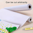 White Drawing Paper Roll 10m Art Paper Roll 44CM X 10M Painting Sketching Paper for Easel Paper, Bulletin Board Paper Gift  Wrap