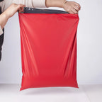 100PCS Red/Orange Poly Mailer Adhesive Envelope Bag DIY Logo Print T-shirt Gloves Gift Shoes Box Express Gift Packaging Pouches