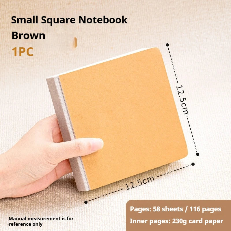 Borrence 58Sheets Drawing Notebook Sketchbook Handheld 230g Portable Watercolor Paper Coloring Book Oil Paint Gouache Notepad