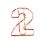 10pcs/Set Metallic Wire-formed 0-9 Number-shaped Paper Clip Bookmarks Paperclips Office Stationery School Supplies