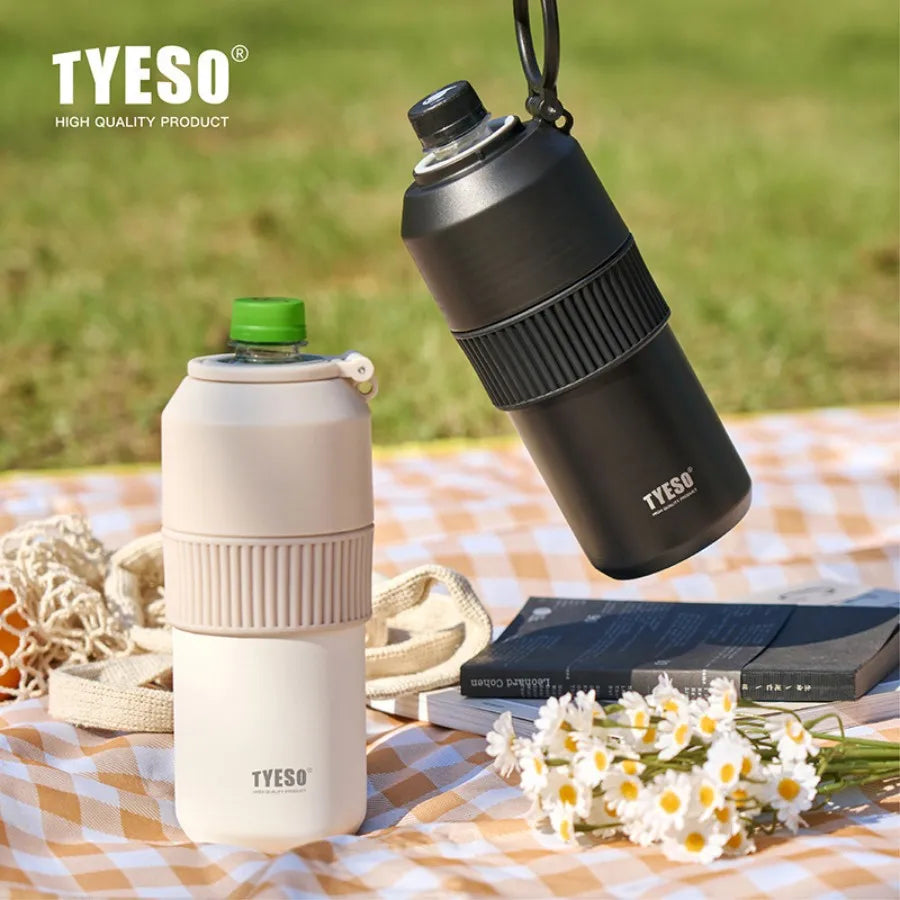 Tyeso 680ML Insulated Sports Tumbler, Portable Durable Cold Keeping Water Cup Perfect for Outdoor Activities Travel  Daily Use