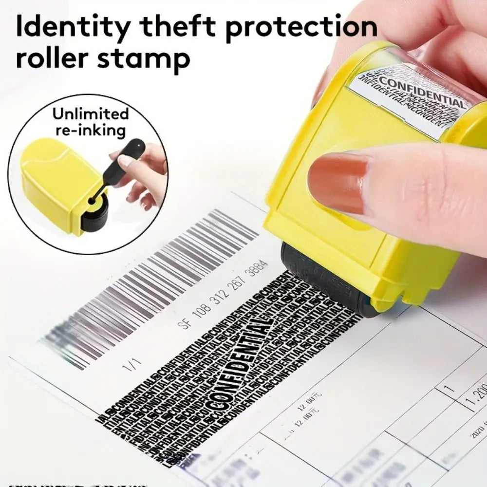 Leakproof Identity Theft Protection Roller Stamp Roller Stamp Portable Manual Roller Stamp Hide ID Garbled Chapter
