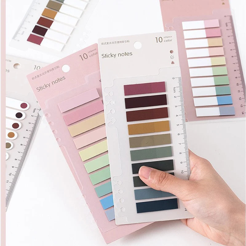 200 Sheets Index Tabs Self Adhesive Page Markers Transparent Sticky Notes Classify Files Flags Posted It Planner Stickers