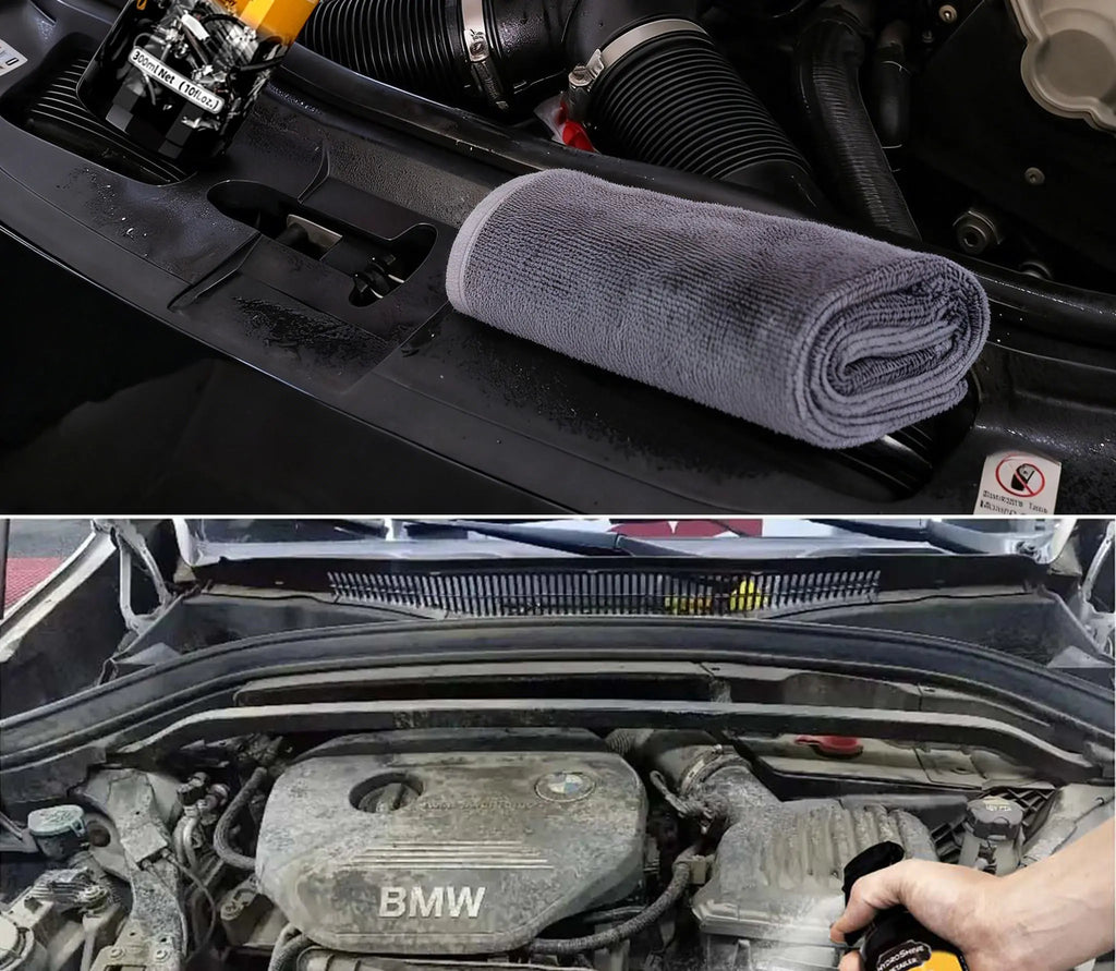 Hydroshine Engine Bay Cleaner Care  Heavy Oil Dust Clean Spray for Car Engine Powerful Decontamination Compartment Cleaning Tool