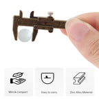 0-40mm Portable Mini Zinc Alloy Vernier Caliper with Chain Keychain and 1mm Accuracy for Measurement