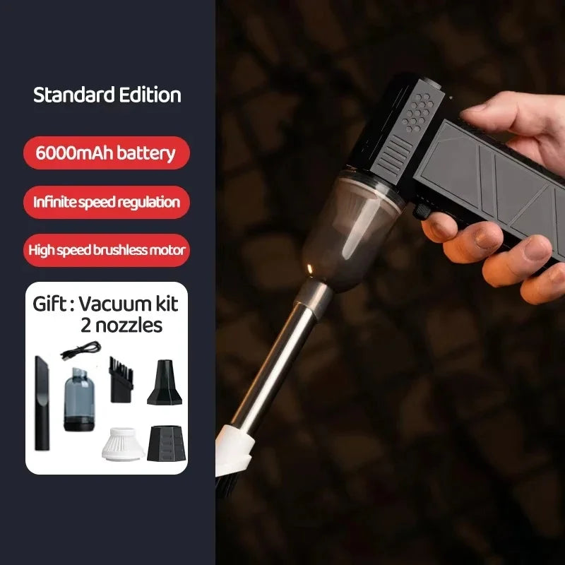450,000RPM X6 Air Blower Powerful dust Vacuum Cleaner Fast Charging Strong Wind Brushless Violent Fan for car/computer cleaning