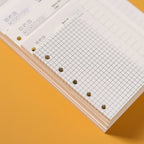 High Quality Ring Binder Notebook A5 Personal A6 A7 A8 Size Insert Refills Loose Leaf Spiral Diary Planner Inner Core 100g Paper