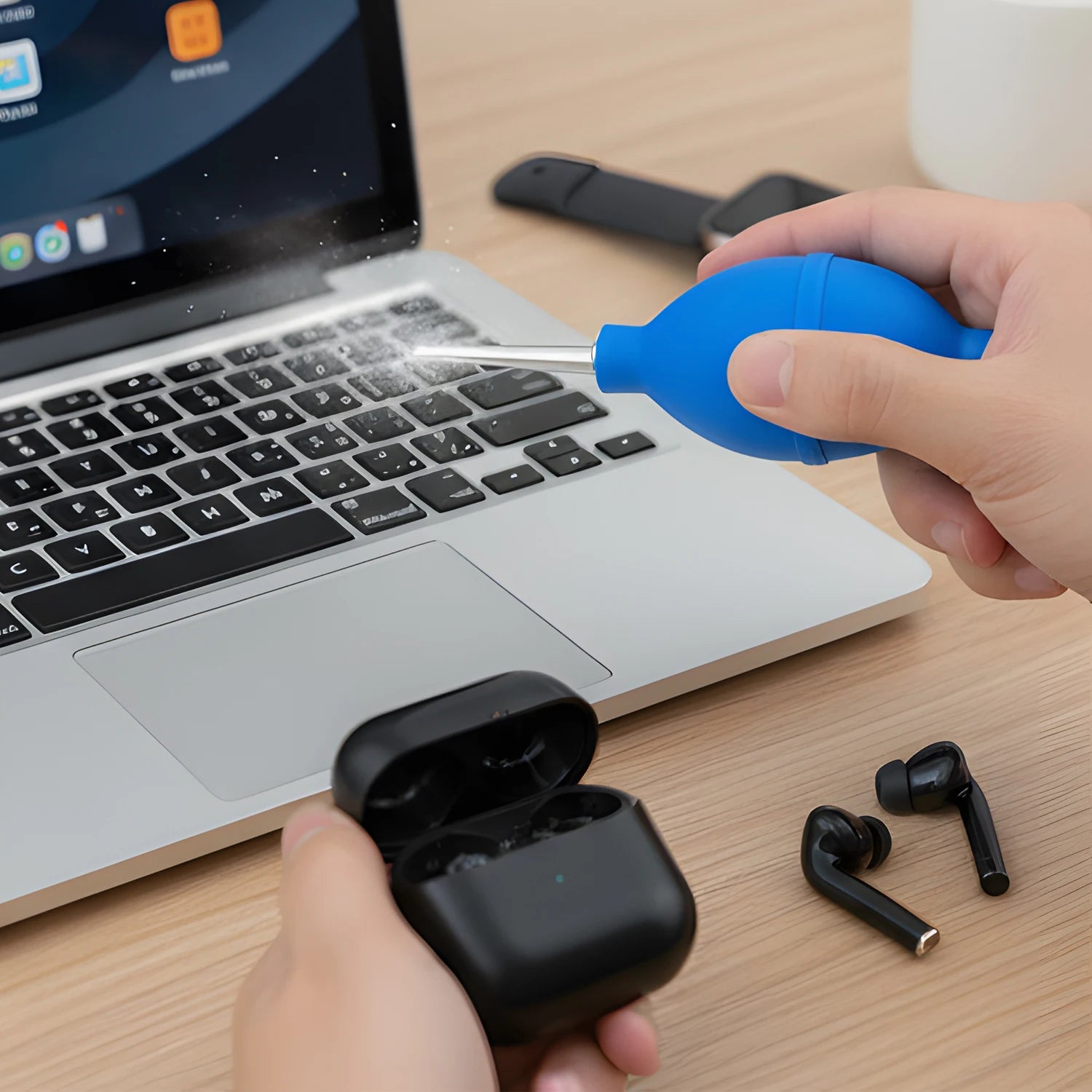 Air Blower Ball Cleaning Pen for Camera Phone Laptop Keyboard Soft Silicone Air Blower Blaster Pump Anti Dust Cleaner Tools