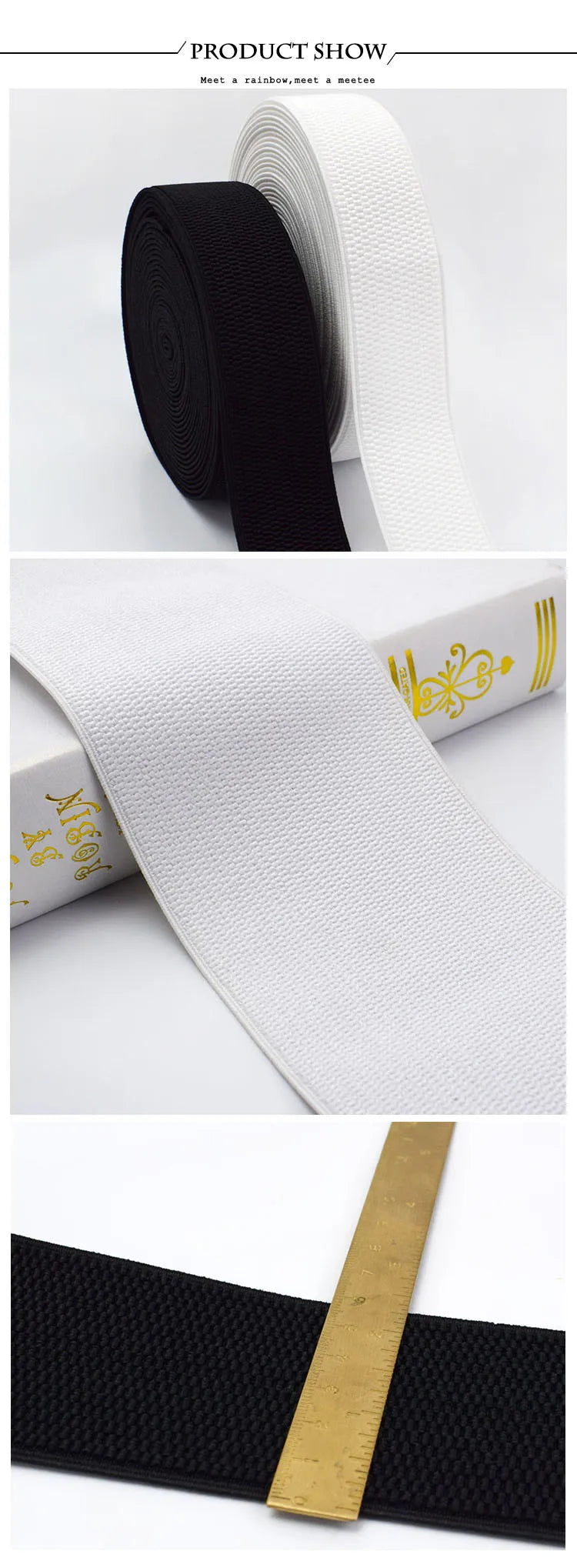 1/2/3Meters 2.5-10cm Elastic Band for Sewing Skrit Belt Waistband Tape Rubber Bands DIY Clothing Garment Accessories