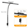 Computer Monitor LED Desk Lamp 5-Colour Temperature Stepless Dimming Flexible Gooseneck Ra80+ Eye-caring Home Reading Table Lamp