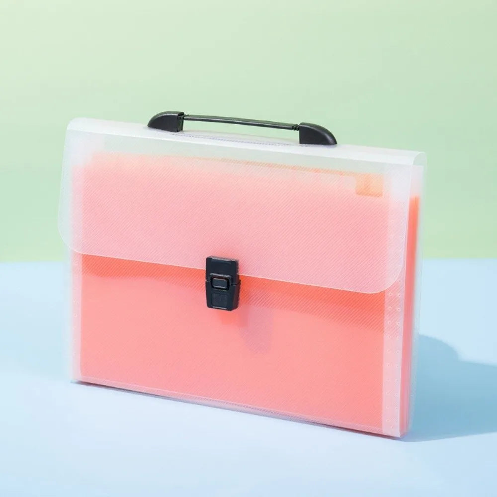 Durable A4 Portable Accordion Bag Organ Bag Large Capacity 13 Layer Folder Transparent Thickened Test Paper Storage Bag Student
