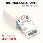 500/1000 Sheets 4''x6'' White Thermal Label Paper for Thermal Label Printers Logistics Shipping Labels 100x150mm
