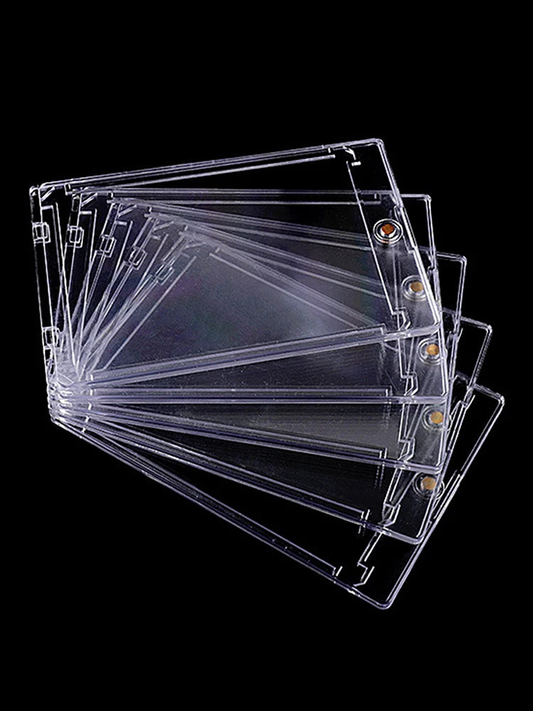 1/5/10PCS Clear Card Holder Magnetic Attraction Type Gaming Sports Trading Card Display Case Kpop Idol Photo Protective Sleeves