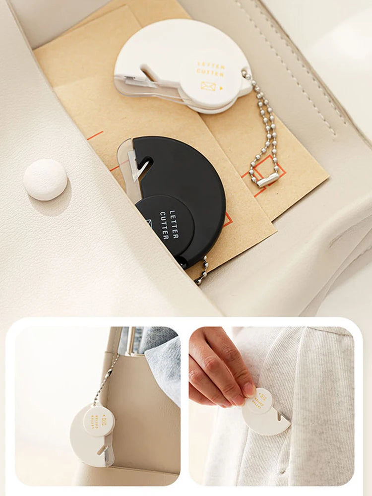 Japanese Mini Shaftless Letter Opener, Safe and Hand Friendly, Portable Unboxing Knife, Grain Opener, Badge Specific