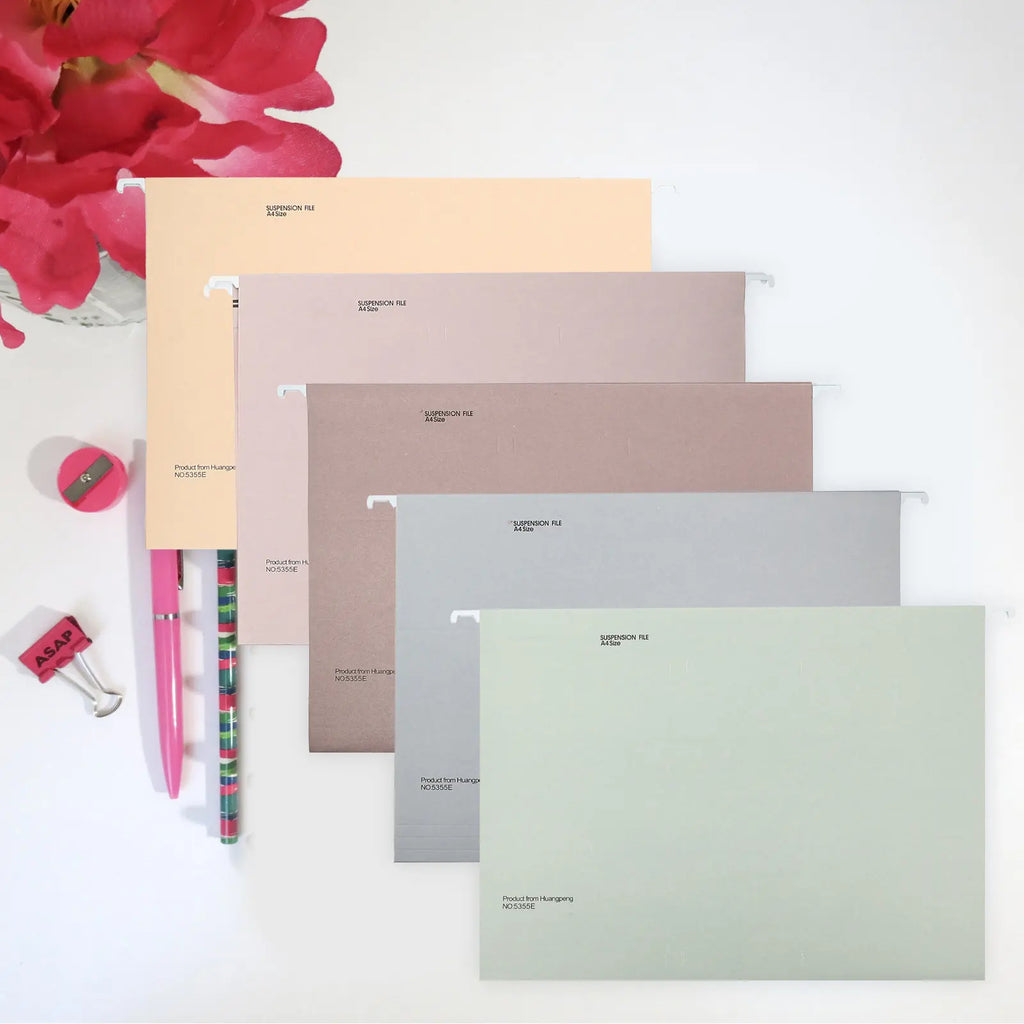 5Pcs Hanging File Folder Set Heavy Duty Metal Reinforced Receipts Organizer Portable Office School Home Bills Holder Document