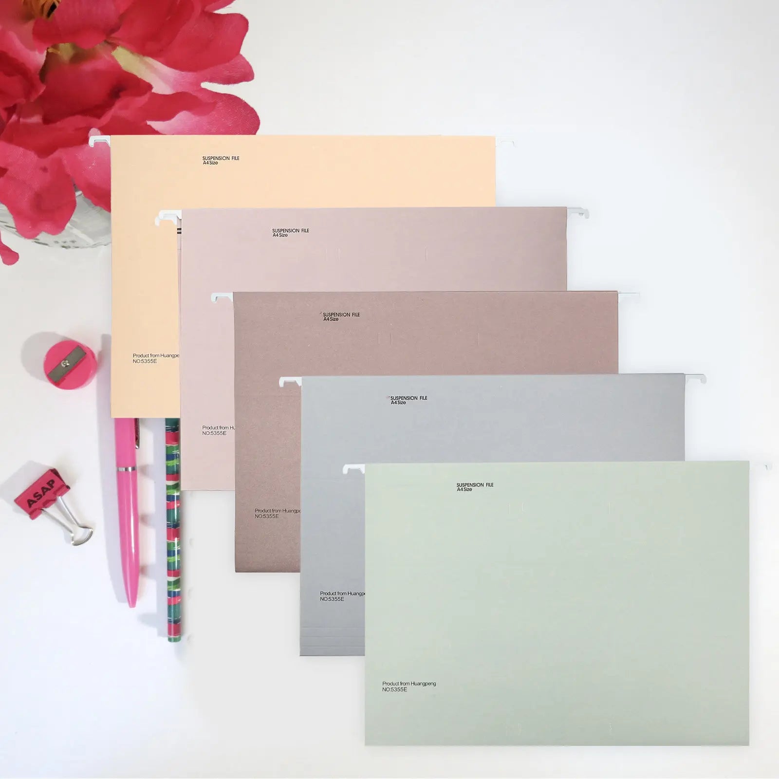 5Pcs Hanging File Folder Set Heavy Duty Metal Reinforced Receipts Organizer Portable Office School Home Bills Holder Document