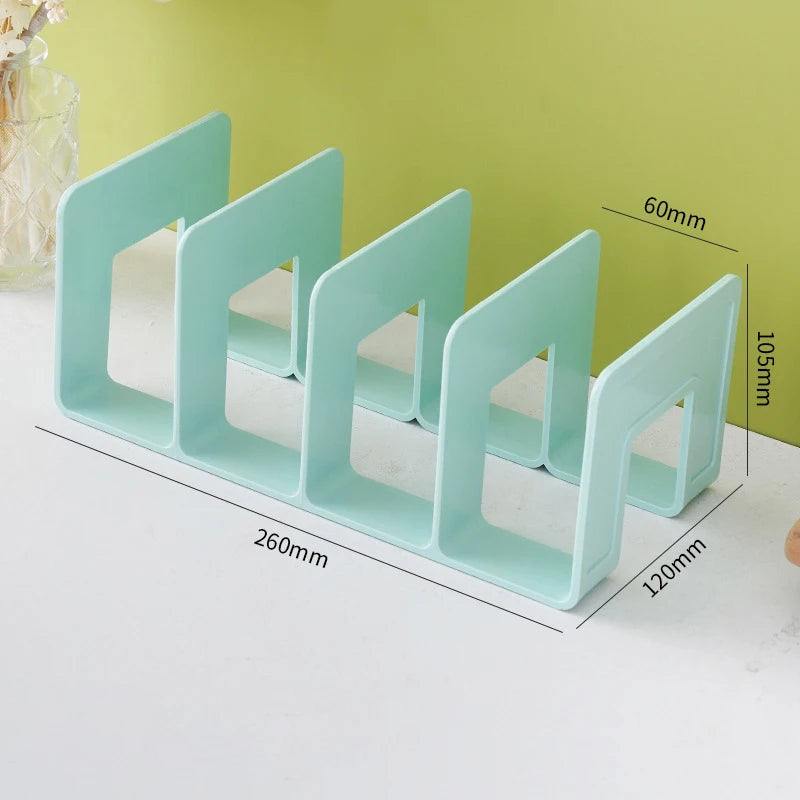 Desktop File Organizer Stackable Storage Tray Clear Paper Rack Stationery Box Transparent Holder Home Office Magazine Book Shelf