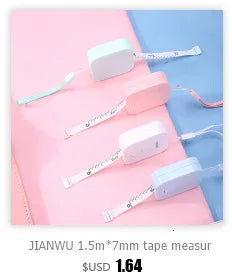 JIANWU Black Metal Compass Geometry Set Zinc Alloy Multifunction-clip Pen Compass Writing Drawing Tools School Office Stationery