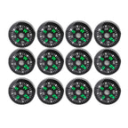 12pcs 20mm Mini Pocket Oil Filled Compass Survival Compasses For Hiking Camping Outdoor Activities Accessory