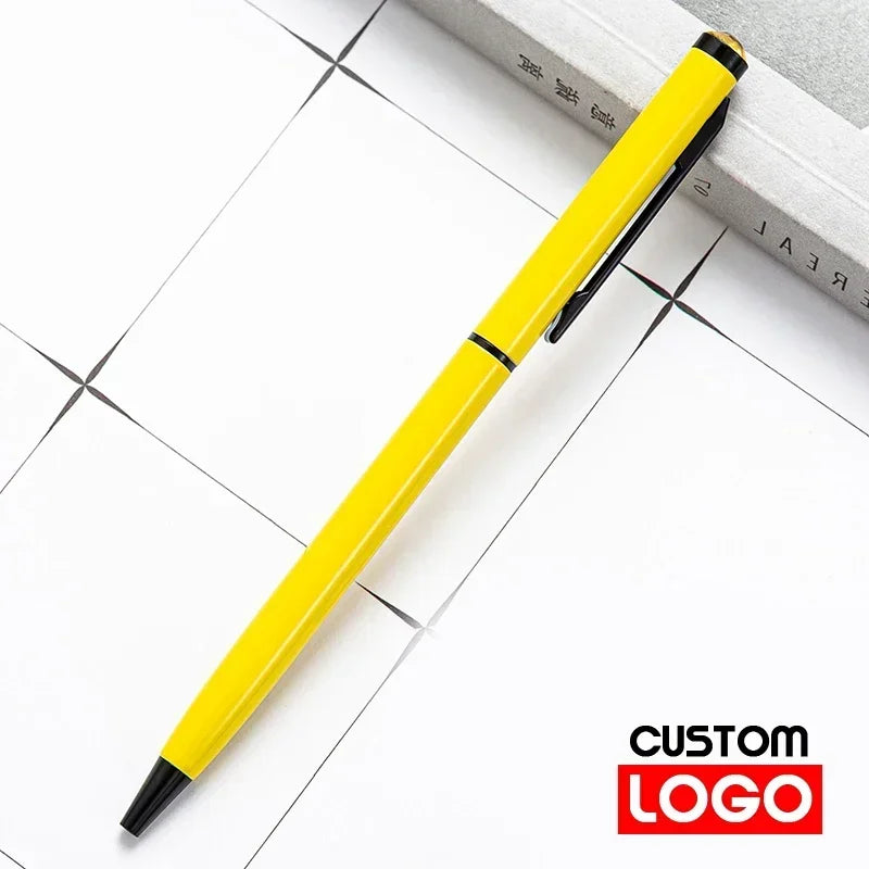 New Metal Ballpoint Pen Rose Gold Pen Custom Logo Advertising Ballpoint Pen  Lettering Engraved Name School&office Supplies