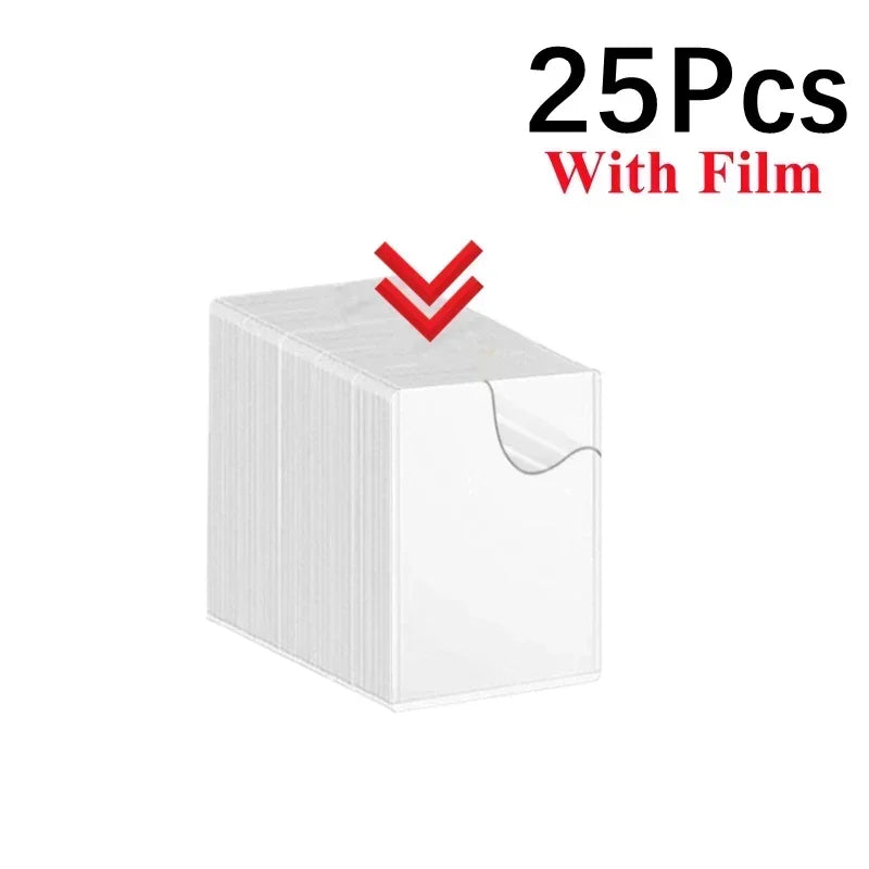 1/25/50Pcs Transparent Korean Kpop Card Sleeve with Protective Film Clear Card Holder Full Cover Idol Photo Game Card Cover 35PT