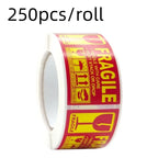 250Pcs/roll  Fragile Warning Sticker Care Shipping Special Tag Useful Shipping Express Label Handle With Care Keep