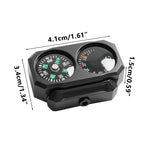 3/5Pcs RCompass Thermometer Combo 2 in 1 Tactical Airsoft AR15 M4 M16 Compact Navigation Thermometer for 20mm Rail Gun Accessory