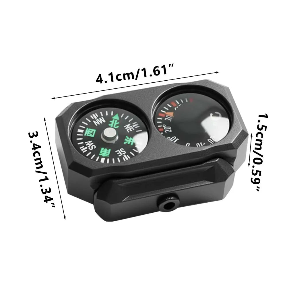 3/5Pcs RCompass Thermometer Combo 2 in 1 Tactical Airsoft AR15 M4 M16 Compact Navigation Thermometer for 20mm Rail Gun Accessory