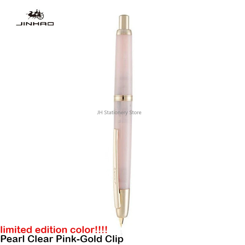 JINHAO 20 Press Fountain Pen Retractable EF/F Nib Plastic With Clip School Supplies PK 10 A1 Stationery Writing Ink Converter