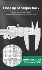 ET54 LCD Stainless Steel Caliper 150mm Fractional/mm/inch 0.01mm Precision Measuring Caliper IP54 Waterproof Electronic Caliper