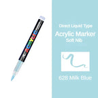 GUANGNA 16 Colors Direct-liquid Acrylic Paint Pens Brush Marker Pen for Rock Painting Stone Ceramic DIY Art Supplies Stationery