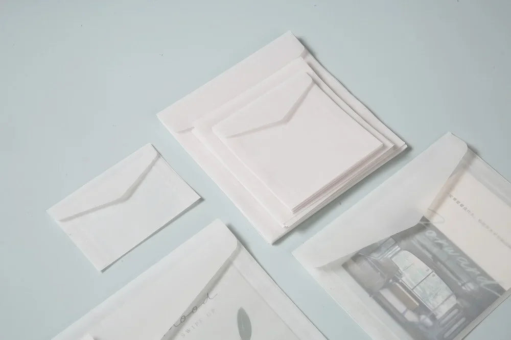 50pcs/lot Translucent Envelopes European Sulfuric Acid Paper Envelope for Wedding Invitation Business Supplies Giftbox Storage