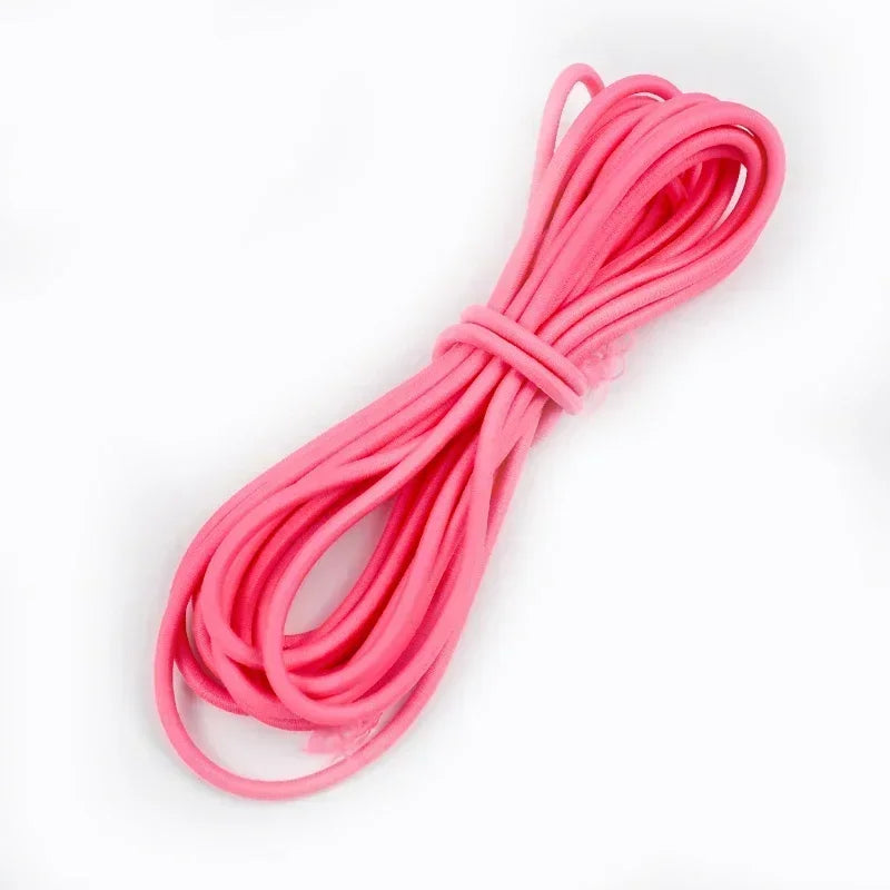 5/10/20/50M 4mm Multicolor Elastic Band Round Hair Bungee Rope Hat Drawstring Rubber Bands Clothes Spring String Cord Sewing Bia