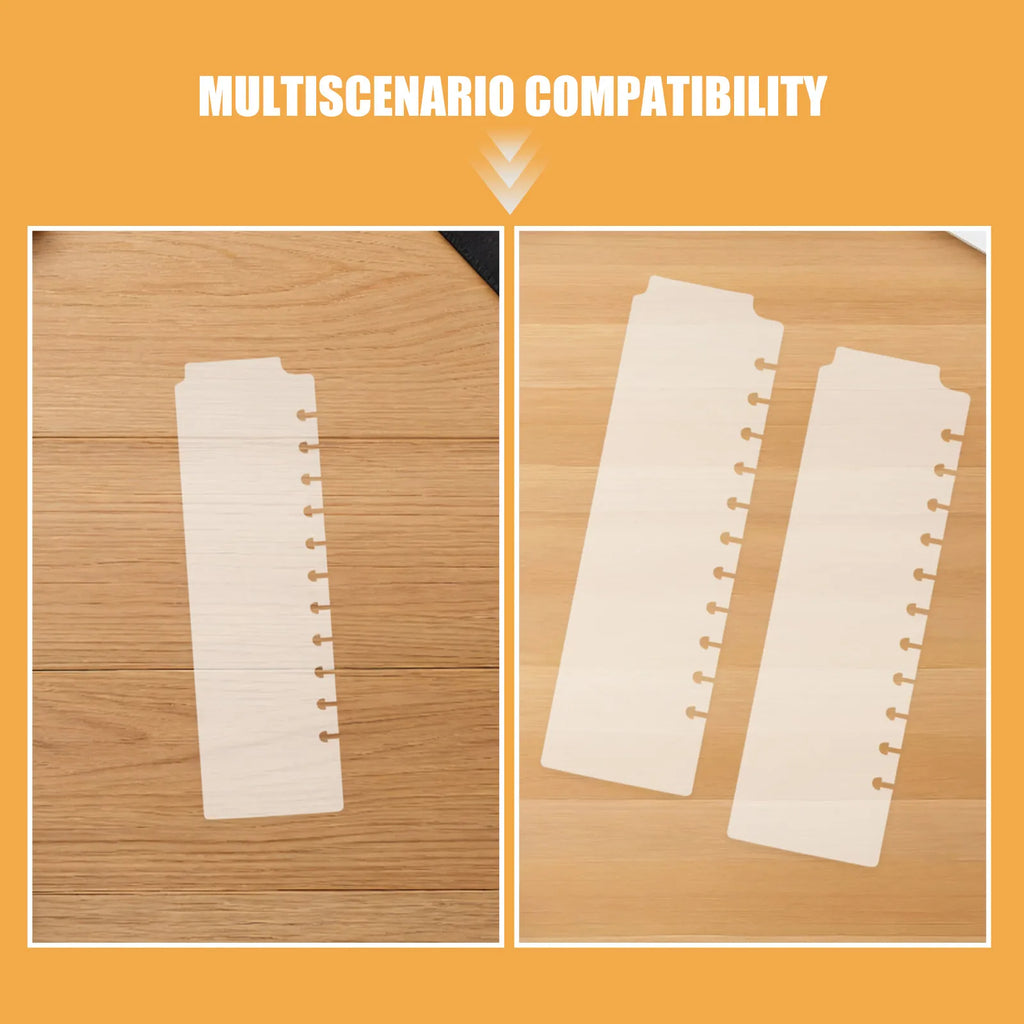 10Pcs Plastic Page Dividers with Tabs Mini Binder Index Divider Sheets for Student Notebook Planner Loose Leaf Organizer