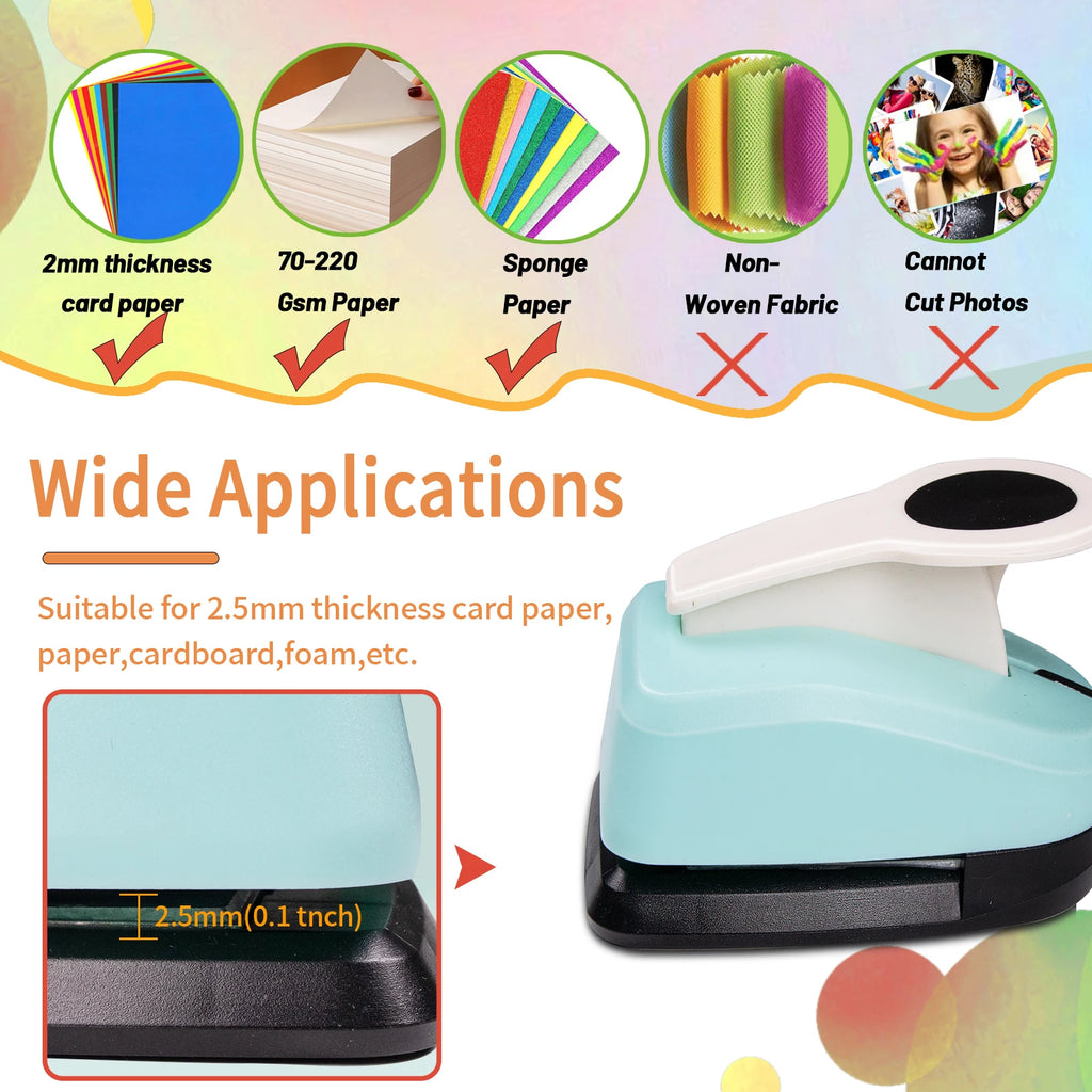 Circle Cutters Paper Hole Punch Cutter Tool Set 2 inch 50mm 38mm 25mm 16mm 9mm Circle Shapes Hole for card making scrapbooking