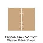 High Quality Ring Binder Notebook A5 Personal A6 A7 A8 Size Insert Refills Loose Leaf Spiral Diary Planner Inner Core 100g Paper