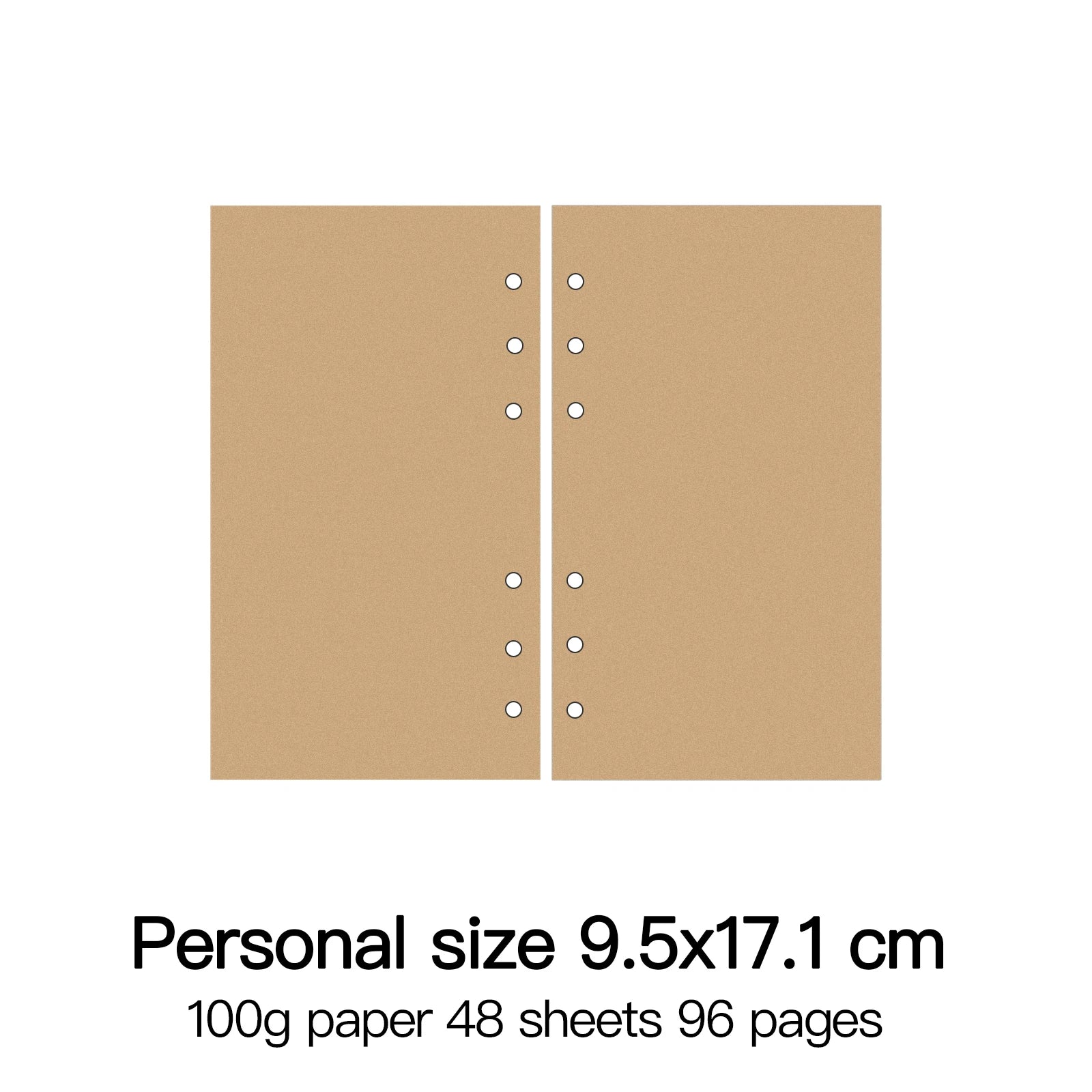High Quality Ring Binder Notebook A5 Personal A6 A7 A8 Size Insert Refills Loose Leaf Spiral Diary Planner Inner Core 100g Paper