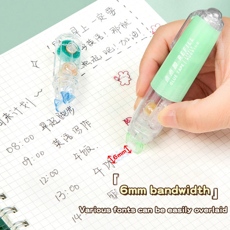 5M Press Spot Glue Pen Correction Tape Double-sided Adhesive High Viscosity Mark Large Capacity Learning Tool