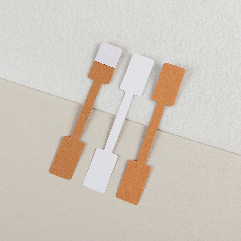100/2001.6x10cm 8 Color Price Tag for Jewelry Display Sticker Card Necklace Earring Bracelet Blank Square Label Packaging