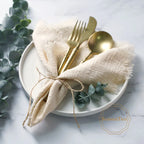 10pcs Napkins 41x41cm Cotton Cloth Gauze Retro Burr Rustic Towel Dining Place Mats Wedding Party Linen Fabric Table Decoration