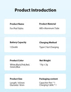 For Apple Pencil Stylus for iPad A16 Air 11 5 4 Pro 11th 13 12.9 M5 M4 M3 M2 Pens 10 9 8 10th 9th Generation Mini 7 6 Touch Pen