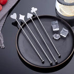 ♩Stainless Steel Stirring Stick Long Handle Bar Spoon Star Heart Shape Cocktail Stirrer For Coffee Milk Tea Home Cafe Decor 1PC