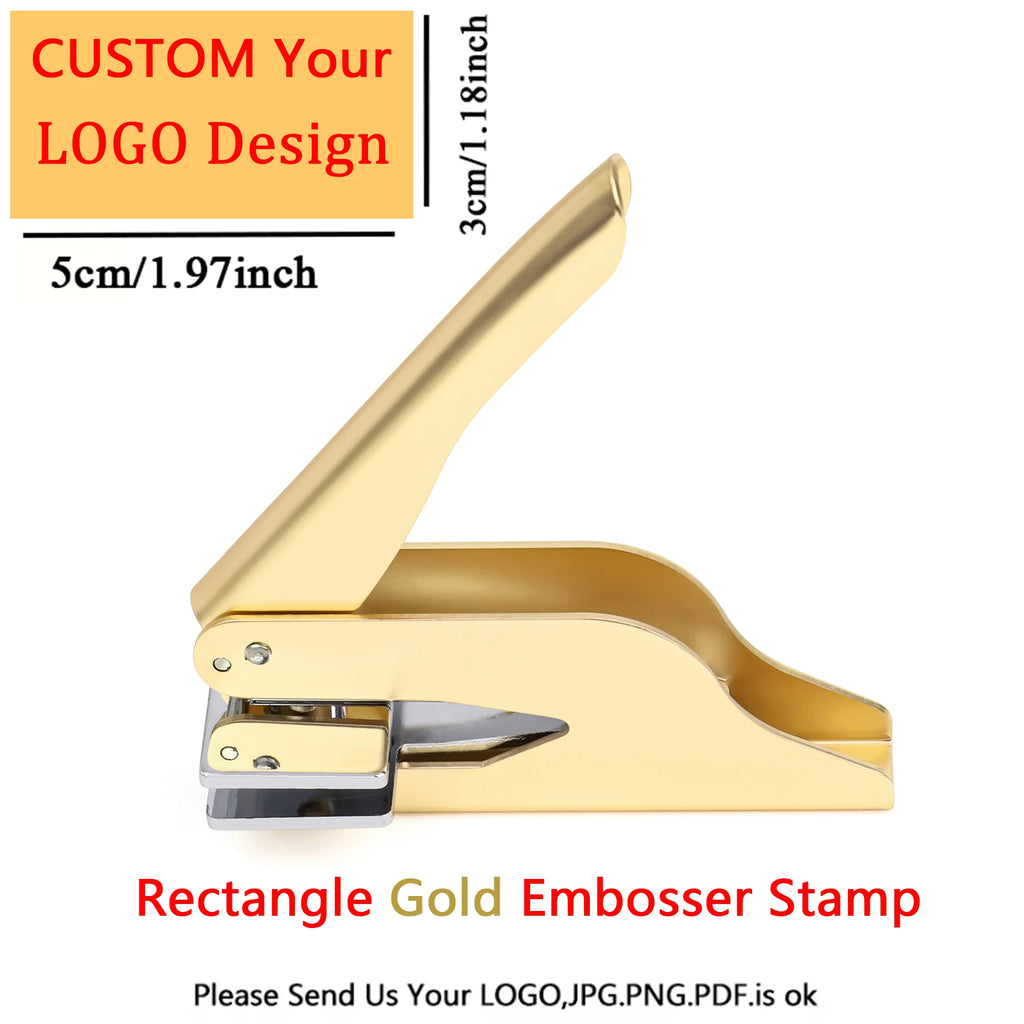Customized Embosser Stamp Private Logo Customization Library Book Invitation Wedding Embossing Stamp Company Paper Leather Seals
