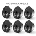 Stainless Steel Reusable Tassimo Pods with 4 Black Silicone Lid Tamper Compatible for-Bosch Tassimo Machine