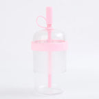 540ML Large Capacity Reusable Tritan Material Milk Tea Juice Cold Drink Straw Cup Unisex Portable Transparent Plastic Coffee Cup
