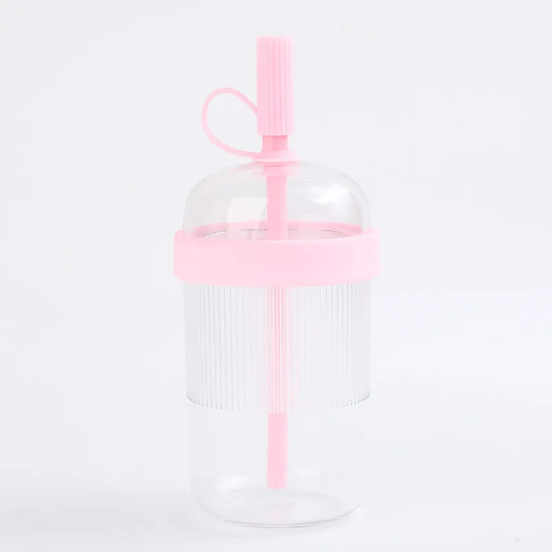 540ML Large Capacity Reusable Tritan Material Milk Tea Juice Cold Drink Straw Cup Unisex Portable Transparent Plastic Coffee Cup