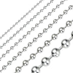 1.5 2.0 2.4 3.2 4 6 8 10mm Stainless Steel Ball Chain Bulk Bead Chain Necklace Connector Clasp For DIY Necklace Jewelry Making